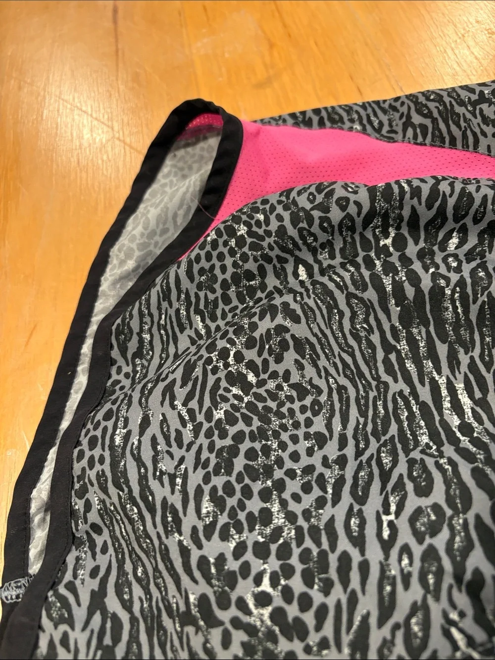 Nike Girls Black & Pink Animal Print Athletic Shorts